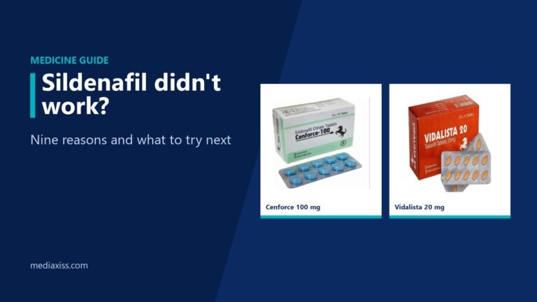 Sildenafil didn’t work? Nine reasons and what to try next