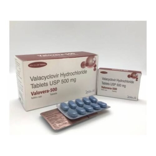 Valacyclovir 500 mg Valacyclovir 500 mg tablets pack and blister