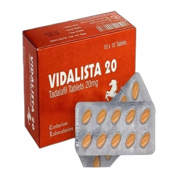 Vidalista 20 mg Vidalista 20 mg tablets pack and blister